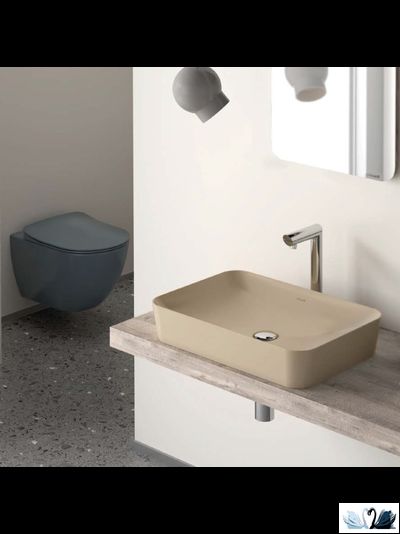 Чаша унитаза Creavit Free Basalt FE322-11BM00E-0000 подвесная безободковая, сине - серая, Steel Blue