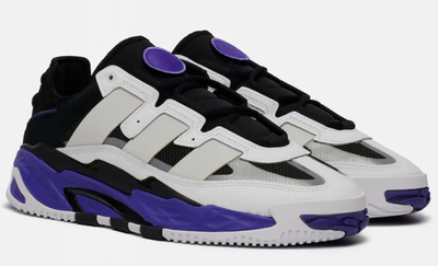 Adidas Niteball White Purple с мехом