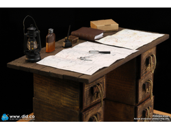Полевой офицерский стол времен Первой Мировой - Коллекционная ДИОРАМА 1/6 WW1 War Desk Diorama Set (E60062) - DID