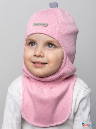 Шапка-шлем 23301-01 х/б подклад, розовый 52-54