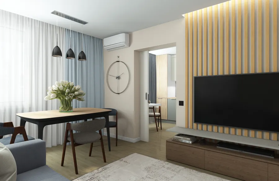 Ул. Фадеева. 3-х комнатная квартира 80 м.кв. Гостиная