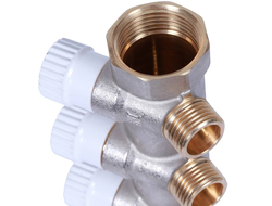 Коллектор STOUT распределительный 1", 4 отвода 1/2" плоское уплотнение (Арт. SMB 6852 011204)