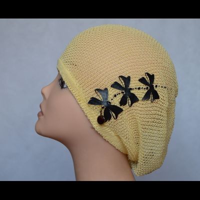 Желтый берет Италия Vizio 4808 летний с бабочками фото