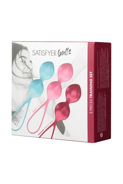 J01511N Набор вагинальных шариков Satisfyer Balls C03 Double, силикон, ассорти, Ø 3 см.