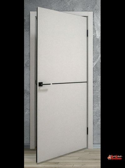 Межкомнатная дверь Л1 Светло-серая текстура с кромко ПВХ