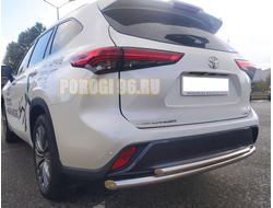 Защита заднего бампера двойная d60/42 для Toyota Highlander 2021-