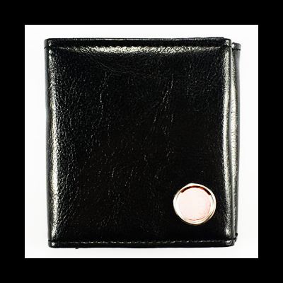 Кошелёк, два отдела, для мелочи и купюр, с металлической вставкой под логотип авто. Цвет: ЧЁРНЫЙ. С ЛИНЗОЙ