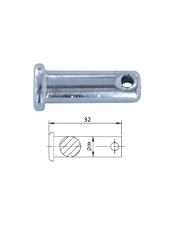 Палец стопорный быстросъёмный Homer 000034 Ø8х32мм из нержавеющей стали, 5 штук