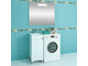 Тумба напольная Марс 38 L с умывальником над стиральной машиной Лидер 100