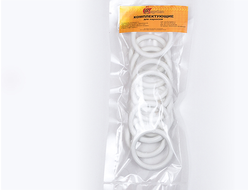 Кольца пластик белые(10шт) [30456]