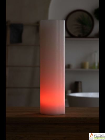 Гладкий парафиновый плафон для LED свечей - 9,2*35см