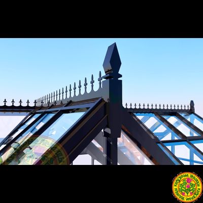 Зимняя английская теплица с холлом АГАТА размером 5500 х 11000 мм