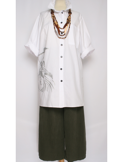 РУБАШКА "ДАМА" БЕЛАЯ р.56,58