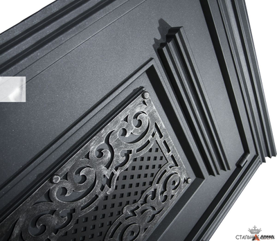 Prefect Префект /ПК 26мм рис. "Чикаго" крашенная RAL9001 с багетом из массива березы