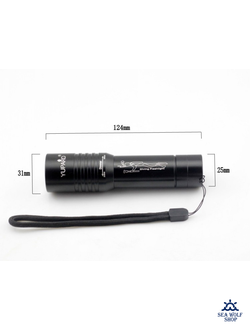 Фонарик для дайвинга Yupard-Zoom 1T6-1000Lm желтый