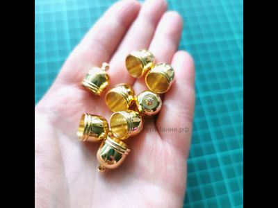 КОЛПАЧОК КЛЕЕВОЙ - 10,5мм - ЗОЛОТО (Позолота 24k)