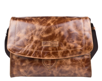 Кожаная сумка через плечо Albano Premium cognac (арт. 
5006-53)