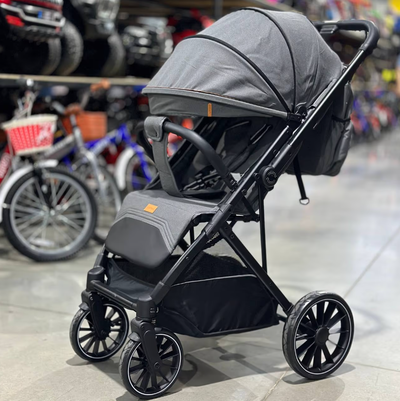 Детская коляска Luxmom H2 Серый (перекидная ручка)