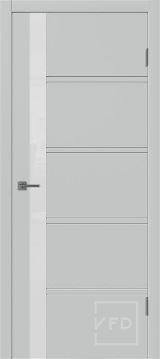 Дверь ПО Бостон silver white gloss
