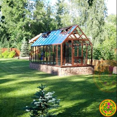 Базовая комплектация теплица из стекла и алюминия ТИТАН размером 6000 х 2500 мм