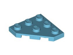 Wedge, Plate 3 x 3 Cut Corner, Medium Azure (2450 / 6112750 / 6353494)