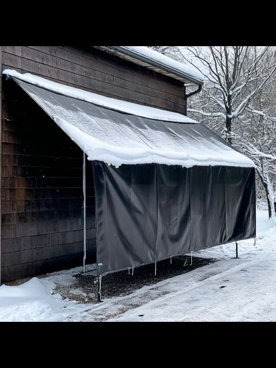 Тент Тарпаулин защитный 8х10 м, 230 г/м2, шаг люверсов 0,5 м