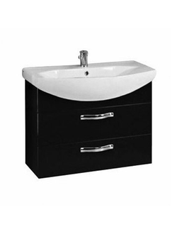 АКВАТОН. Тумба-умывальник "Ария 65М" 1233-1.95 черный глянец с раковиной Смайл 65