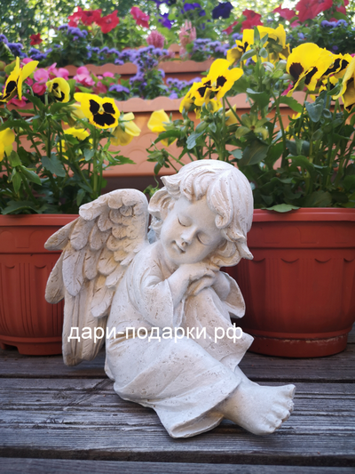 Ангел, спящий на коленке  24*20см   0,8 кг   полистоун Россия 1178//085011