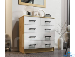 Комод "К800-3/2" 800*830*440 Дуб Вотан-Белый гладкий