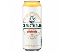 Пиво в банке Клаусталлер Лимон (Clausthaler Lemon) Безалкогольное светлое фильтр, объем 0,5 л