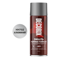 Аэрозольная эмаль термостойкая DECORIX, 520 мл, алюминий