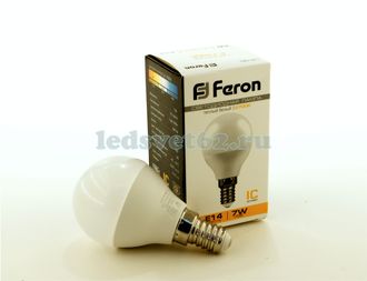Лампа LED G45 9w E14 Feron LB-550 2700K