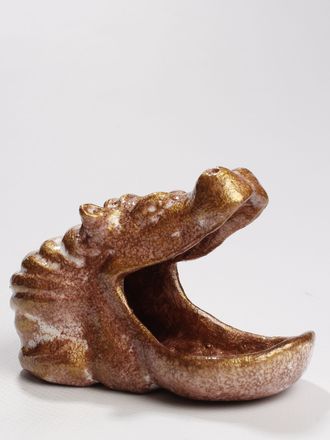 СУВЕНИР "Добрый бегемот 2" золотисто-бежевый