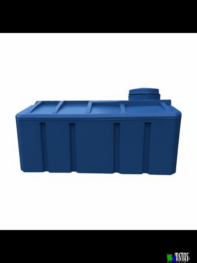 Емкость 1000 литров прямоугольная горизонтальная синяя