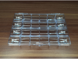 Коробка 24 ячейки для камней, акрил (18*12*2,4 см, 110 г) №25780