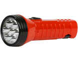 4690626030039  Smartbuy фонарь ручной SBF-93-R (акк. 4V 0.5 Ah) 4св/д, красный/пластик, 2 режима, вилка 220V