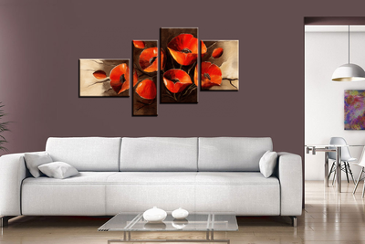 Модульная картина "Маковое счастье"