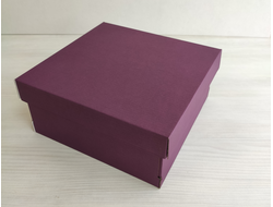 КОРОБКА С ОТДЕЛЬНОЙ КРЫШКОЙ 200*200*90мм  -  ФИОЛЕТОВЫЙ