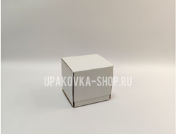 Коробка с откидной крышкой 100*100*100 мм БЕЛЫЙ