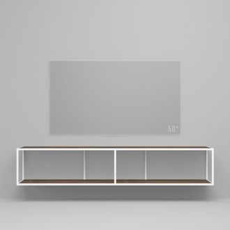 Тумба TV stand 160 lite white американский орех подвесной