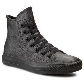 Кеды Converse All Star Black Mono Черные высокие кожаные