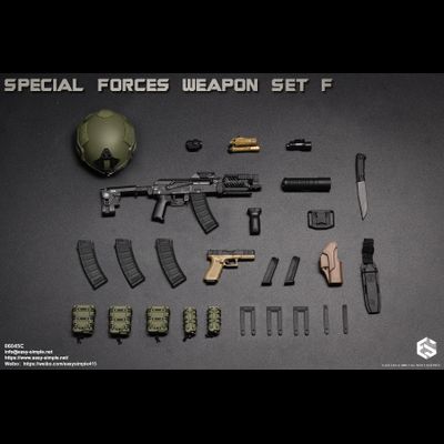 Автомат АКС-74У с комплектом аксессуаров и снаряжения (Special Forces Weapon Set) - 1/6 (06045C) - Easy&amp;Simple