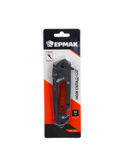 ЕРМАК Нож туристический складной, 23,5см, нерж. сталь, дерево