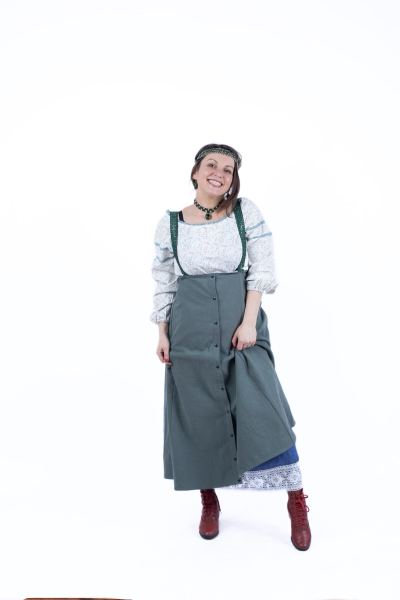 Подгрудный сарафан со складками - тайга