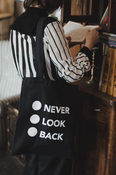 Шоппер из органического материала черного цвета