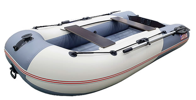 Моторная лодка СТЕЛС 275 АЭРО НДНД серо-белый MNELODKU.RU