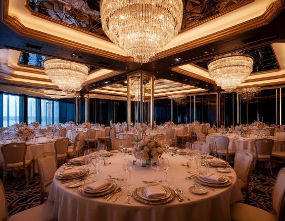 декор зала у воды