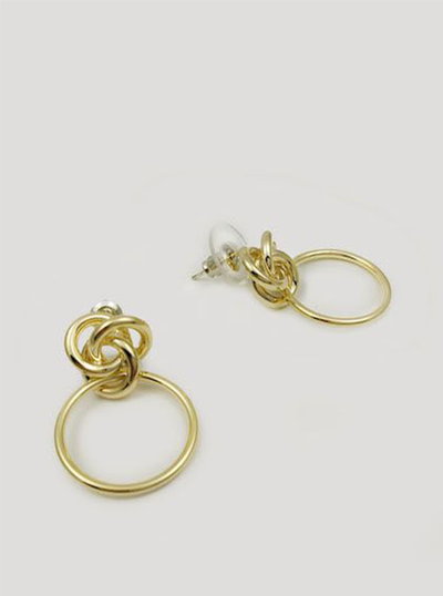 (АРТИКУЛ: 7118/51) СЕРЬГИ ЖЕНСКИЕ, СРЕДНЕГО РАЗМЕРА, ЦВЕТ МЕТАЛЛА "ЗОЛОТО"