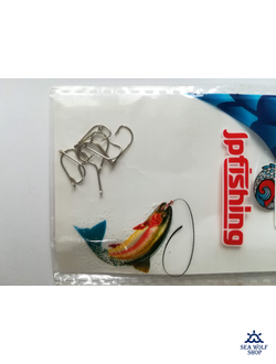 Крючок №5 на корюшку (10 шт, белый)