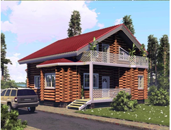 Дом из бревна ДБ-03, площадь 160 м2